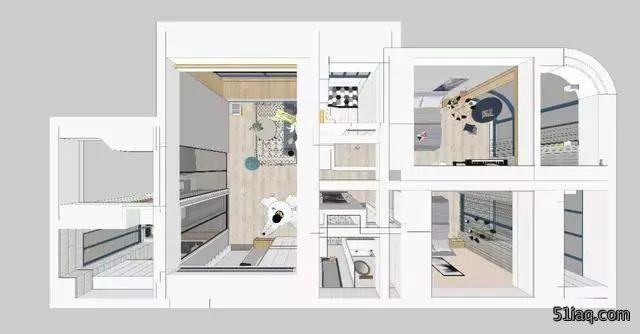 家装3室1厅装修效果图 家就应该是随处可见温馨舒适